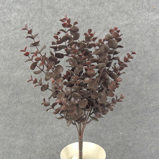 [SB8047-BGN] EUCALYPTUS PICK X5 15" PLASTIC BURGUNDY/GREEN
