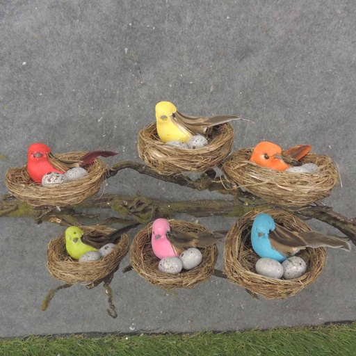 [BN1004] 3" NEST WITH BIRD & EGG ASSORTMENT