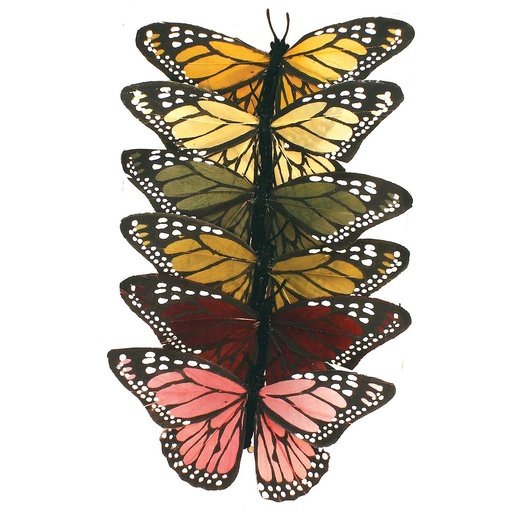 [BN32001] 4.5" FALL MONARCH BUTTERFLY 6-ASST
