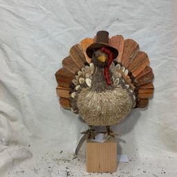 [XL1050] 12.5" NAT. MATERIAL TURKEY W/ HAT