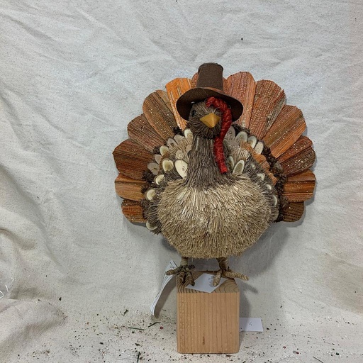 [XL1050] 12.5" NAT. MATERIAL TURKEY W/ HAT