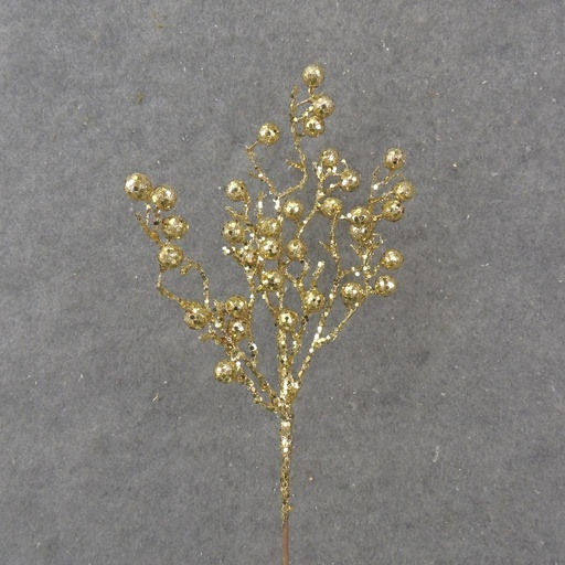 [XA1000-GLD] 16" GLITTER BERRY PICK GOLD