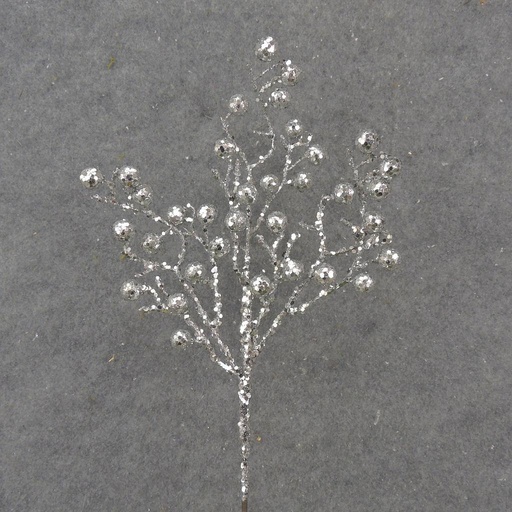 [XA1000-SIL] 16" GLITTER BERRY PICK SILVER
