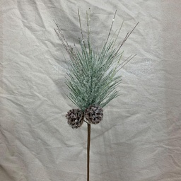 [XA1006-GRN] 24&quot; LONG NEEDLE PINE PICK W/ CONES GREEN