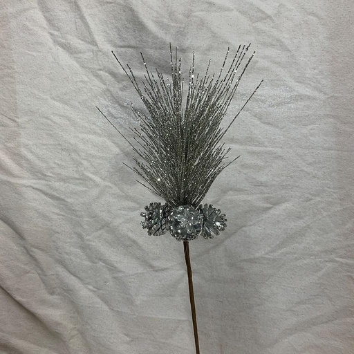 [XA1006-PTN] 24" LONG NEEDLE PINE PICK W/ CONES PLATINUM