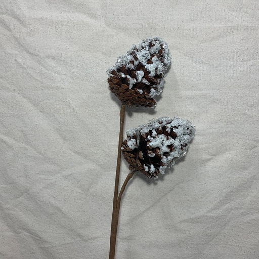 [XA1009-SIL] 23" GLITTER PINECONE SPRAY X2 SILVER