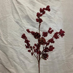 [XA1015-RED] 32" RED BERRY SPRAY W/ PINECONES