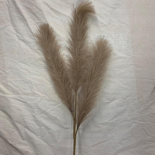 [XA1019-GLD] 44" FEATHER PINE SPRAY X3 GOLD/BROWN