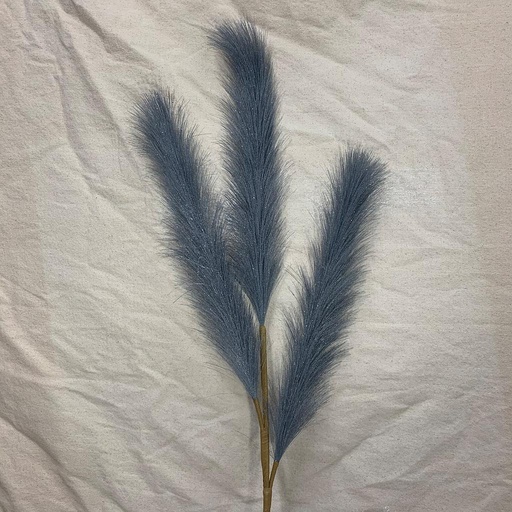 [XA1019-BLU] 44" FEATHER PINE SPRAY X3 BLUE