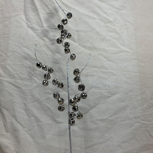 [XA1034-SIL] 25" JINGLE BELL SPRAY X3 SILVER