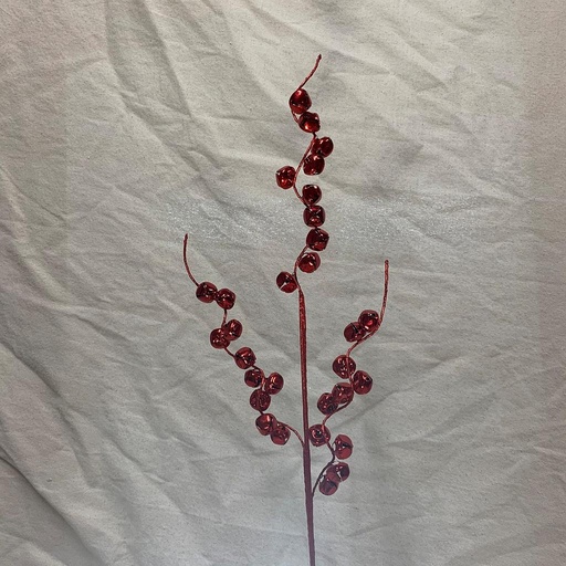 [XA1034-RED] 25" JINGLE BELL SPRAY X3 RED