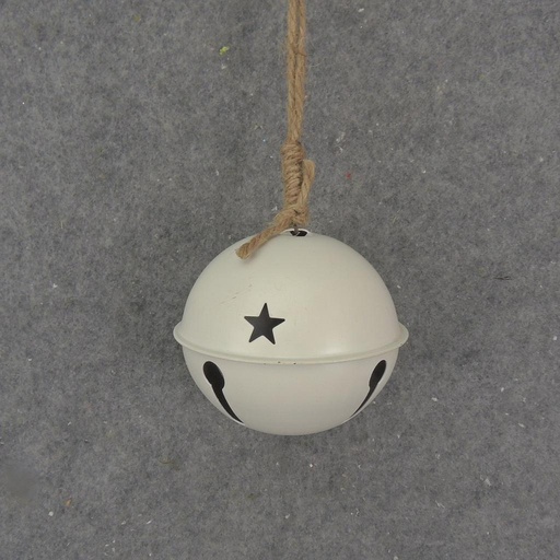 [XA1050-WHT] 4" JINGLEBELL ORNAMENT WHITE