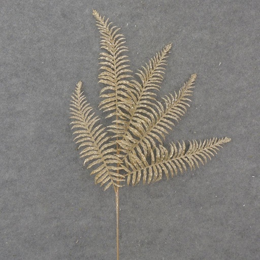 [XA1085-GLD] 31" GLITTER FERN SPRAY X5 GOLD