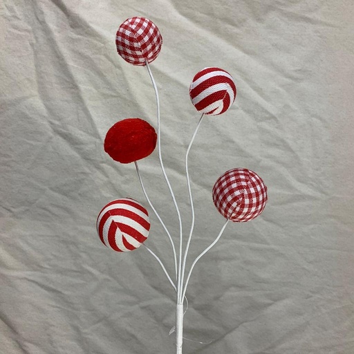 [XA1105-RWH] 17" BALL SPRAY X5 RED/WHITE