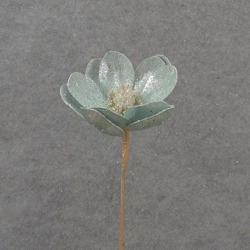 [XA1100-BLU] 17" GLITTER MAGNOLIA BLOOM PICK BLUE