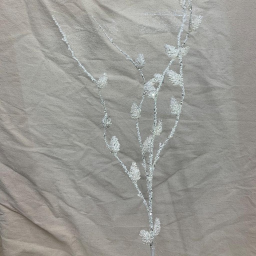 [XA1131] 44" PUSSY WILLOW SPRAY X4 WHITE