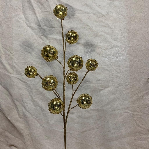 [XA1133-GLD] 27" ORNAMENT BALL SPRAY W/ ICE GOLD