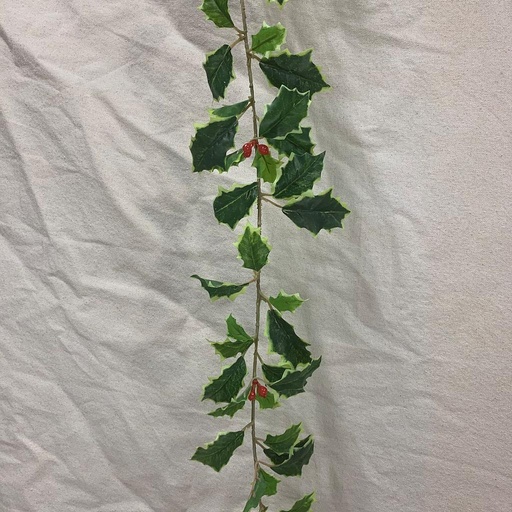 [XB1004-VAR] 6' HOLLY GARLAND VARIAGED (128 LVS)