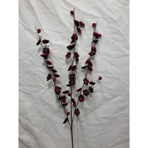 [SBF1010-BUR] 31" BLOSSOM SPRAY X3 BURGUNDY