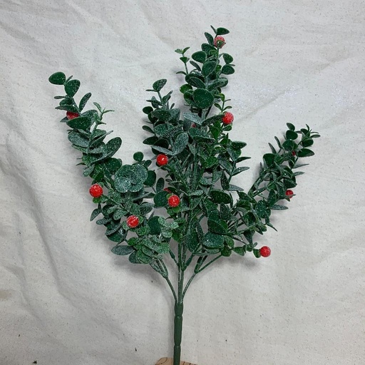[SBF1015] 14" EUCALYPTUS BUSH X5 W/ RED BERRIES