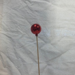 [XB1007-RED] 1.5" ORNAMENT BALL ON 18" PICK RED