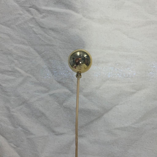 [XB1007-GLD] 1.5" ORNAMENT BALL ON 18" PICK GOLD