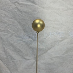 [XB1008M-GLD] 2&quot; ORNAMENT BALL ON 18&quot; PICK MATTE GOLD