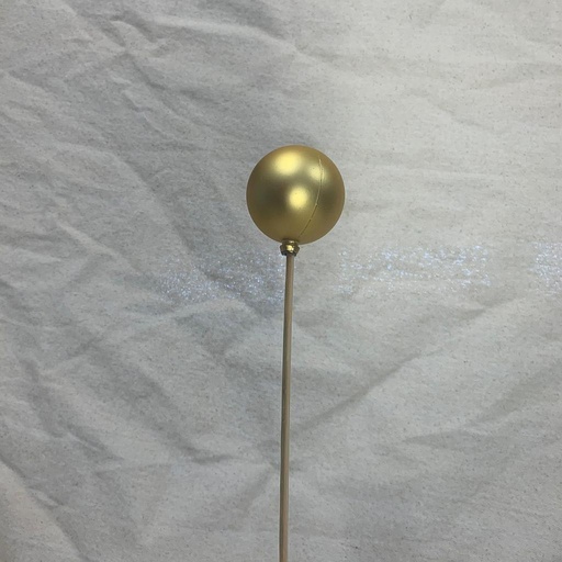 [XB1008M-GLD] 2" ORNAMENT BALL ON 18" PICK MATTE GOLD