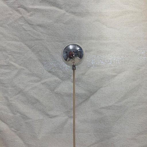 [XB1008-SIL] 2" ORNAMENT BALL ON 18" PICK SILVER