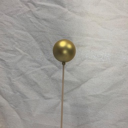 [XB1009M-GLD] 2.25" ORNAMENT BALL ON 18" PICK MATTE GOLD