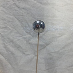 [XB1009-SIL] 2.25&quot; ORNAMENT BALL ON 18&quot; PICK SILVER