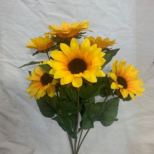 [SBF1000-YEL] 21" SUNFLOWER BUSH X7 YELLOW