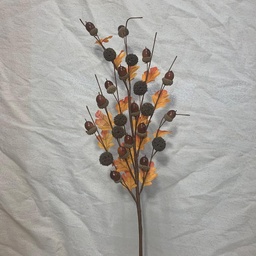 [SHF1008] 27&quot; ACORN SPRAY W/ LEAVES