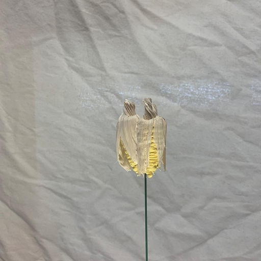 [SHF1010-YEL] 9" NATURAL MATERIAL CORN PICK YELLOW