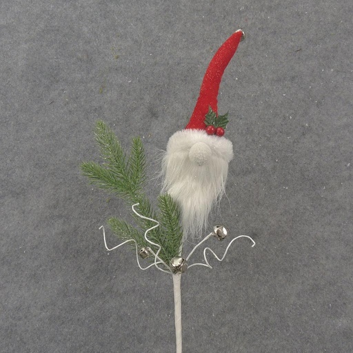 [XH1008] 17.5" PINE SPRAY W/ SANTA & BELLS