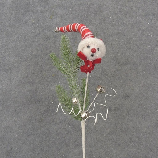 [XH1009] 17.5" PINE SPRAY W/ SNOWMAN & BELLS