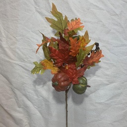 [SHF1001-PKN] 27.5&quot; FOLIAGE SPRAY W/ BERRIES &amp; PUMPKINS