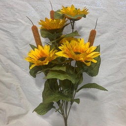 [SBF1021-YEL] SUNFLOWER/CATTAIL BUSH X9 YELLOW