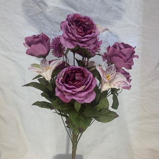 [SEF1010] 21" ROSE/ALSTRO/MUM BUSH X14 PURPLE