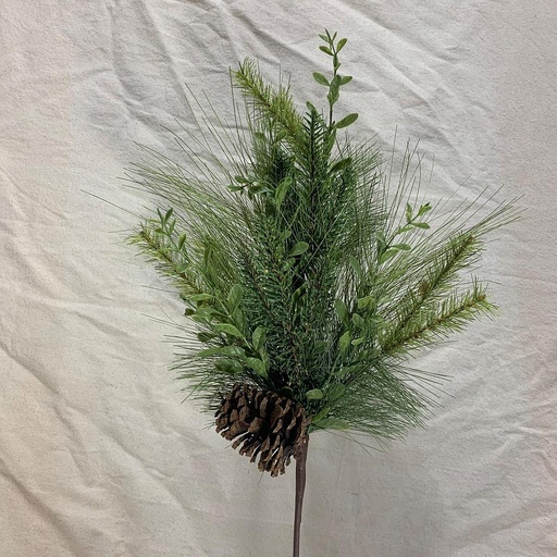 [XB1034] 28.5" MIXED PINE/EUCALYPTUS STEM W/ CONE