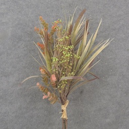 [SBF1034] 24" MIXED GRASS/FOLIAGE BUNDLE GREEN/RED