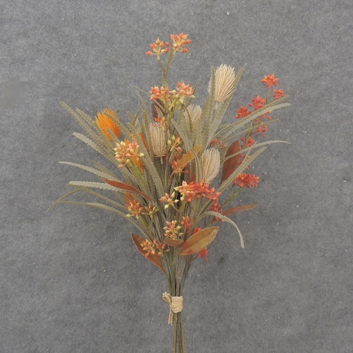 [SBF1035] 22" MIXED FOLIAGE BUNDLE BROWN/ORANGE