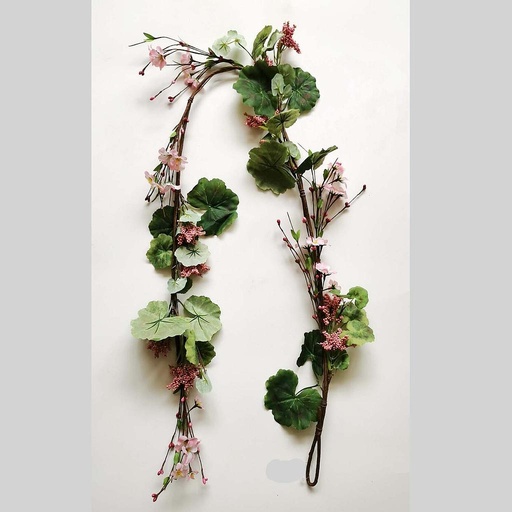 [SL2601G-PNK] 60" GERANIUM & BERRY GARLAND PINK