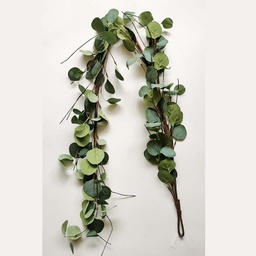 [SL2609G] 60" SILVER DOLLAR EUCALYPTUS LEAF GARLAND