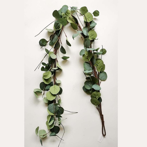 [SL2609G] 60" SILVER DOLLAR EUCALYPTUS LEAF GARLAND