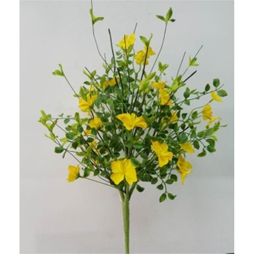 [SA2052-YEL] 23" EUCALYPTUS & DAISY BUSH YELLOW