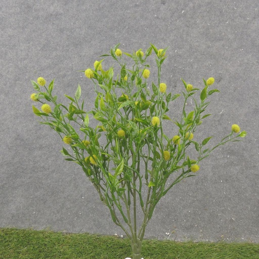 [SB2318-GRN] 12.5" TEALEAF BUSH W/FUZZY BERRIES X5 GREEN