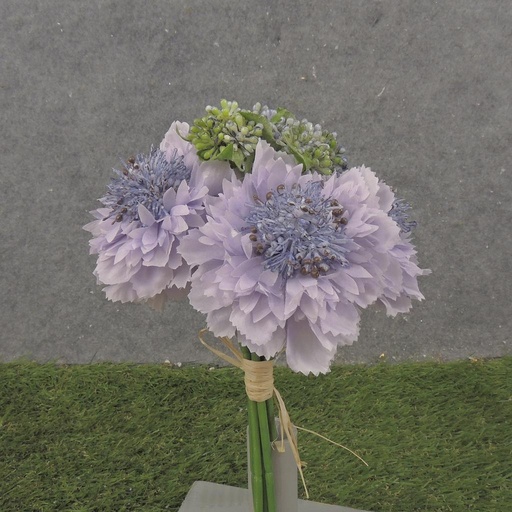 [SB2331-LAV] 8.5" SCABIOSA BUNDLE LAVENDER