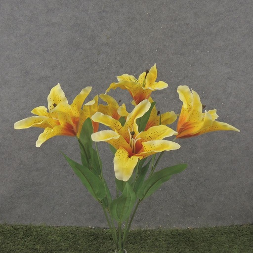 [SB2336-YEL] 20" LILY BUSH X7 YELLOW
