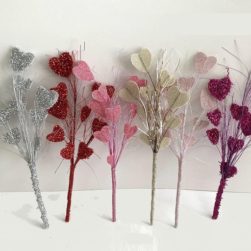 [BN2015] 10" HEART & TINSEL PICK 6-ASST